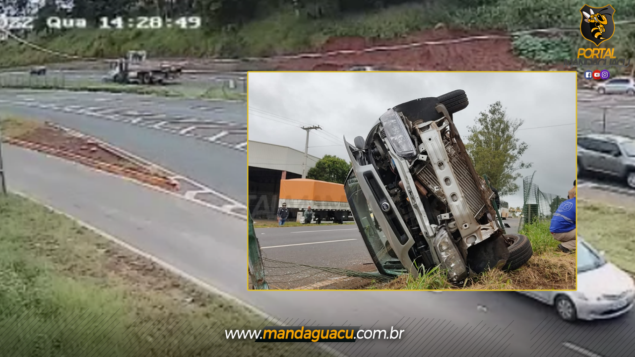 Mulher fica ferida após se envolver em acidente na BR-376 em Mandaguaçu