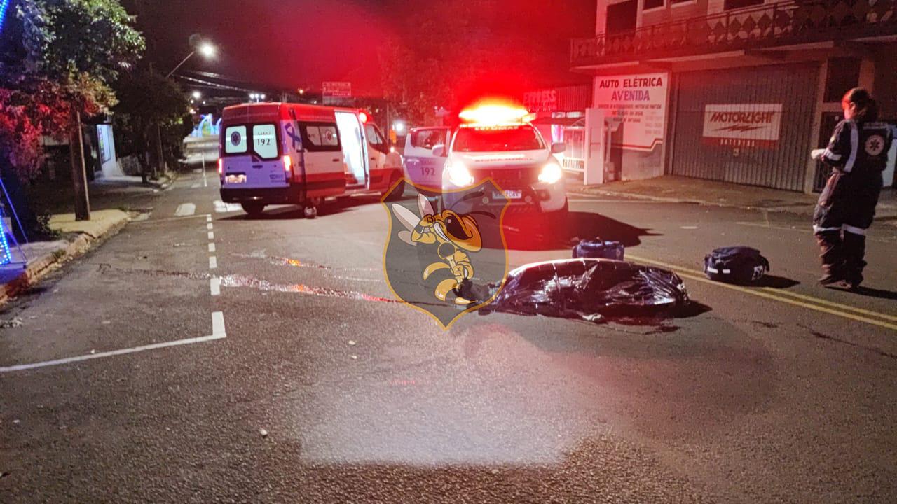 Motociclista vem a óbito após colisão no centro de Mandaguaçu