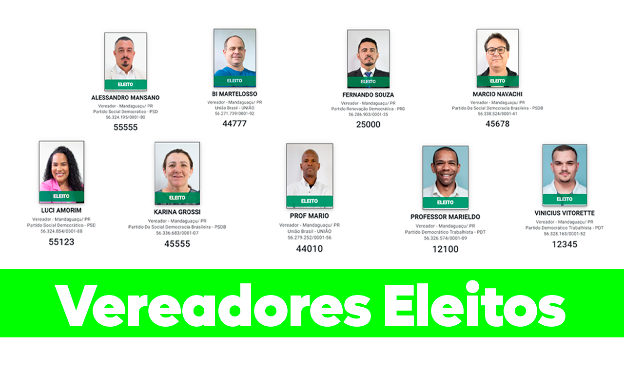 Mandaguaçu elege novos vereadores para a Câmara Municipal com destaque para juventude e diversidade partidária