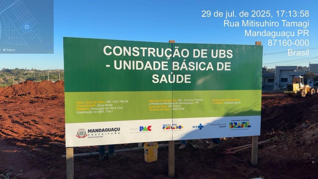PREFEITURA DE MANDAGUAÇU INICIA CONSTRUÇÃO DE NOVA UBS